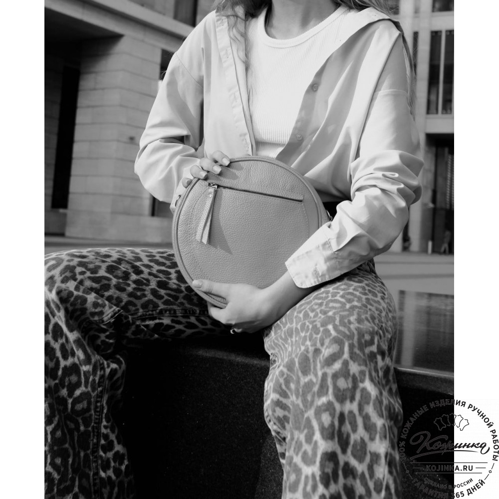 Женская кожаная сумка "Дарья" (синяя)